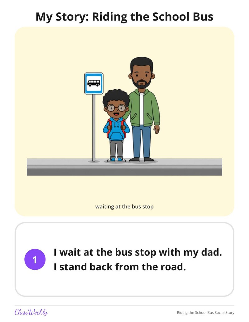 Riding the School Bus Social Story