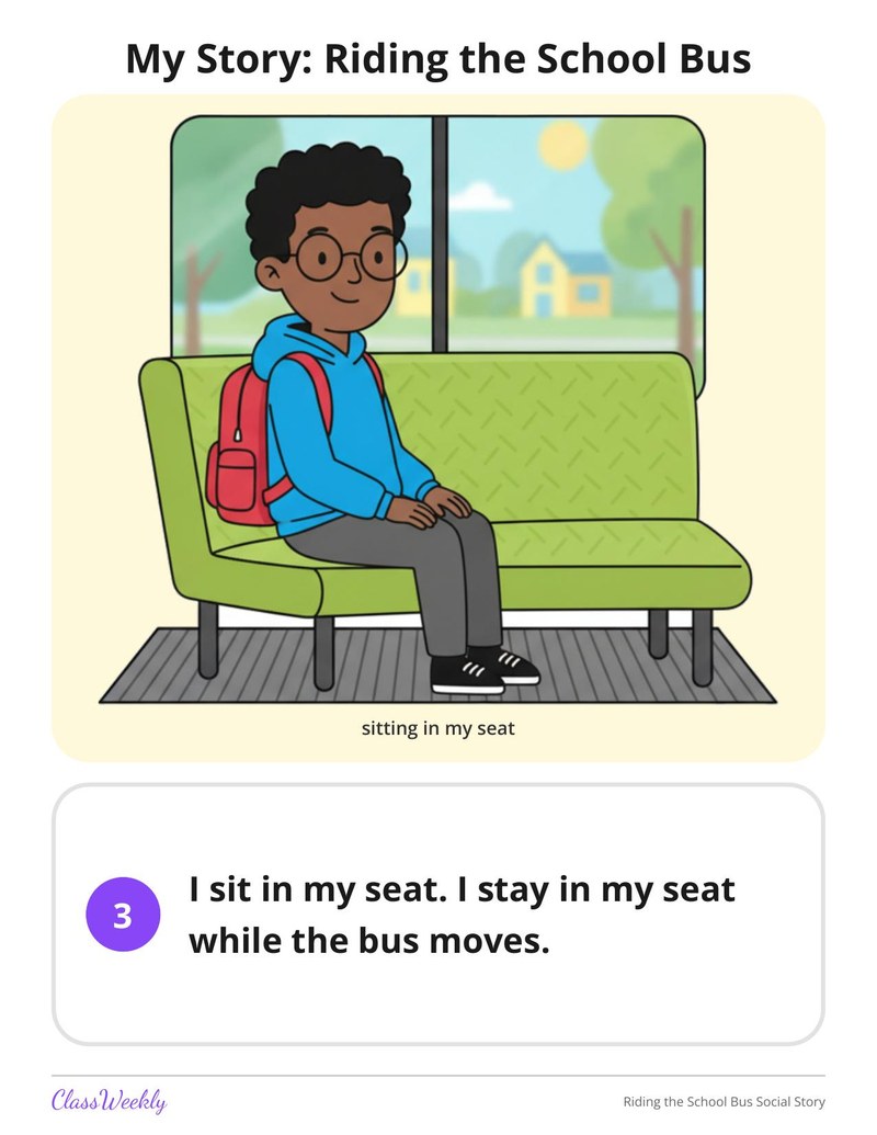Riding the School Bus Social Story