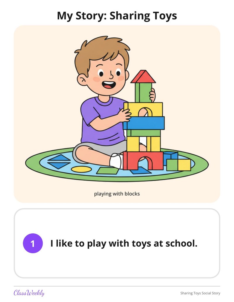 Sharing Toys Social Story - Page 2