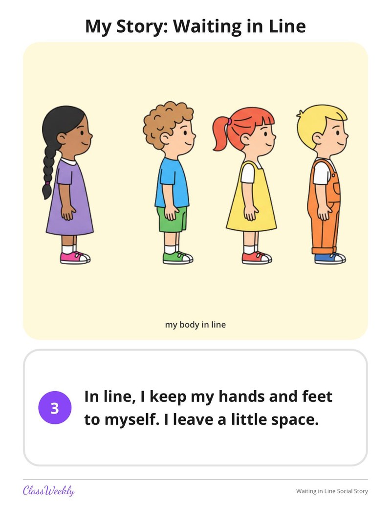 Waiting in Line Social Story - Page 4