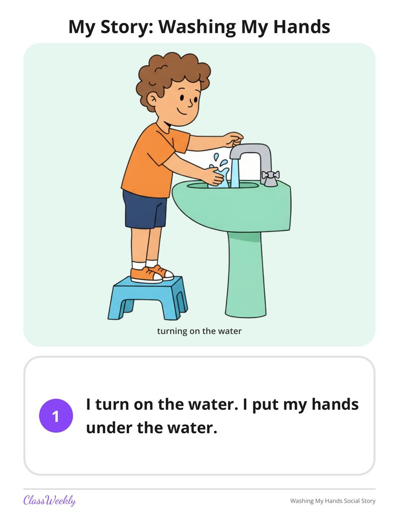 Washing My Hands Social Story