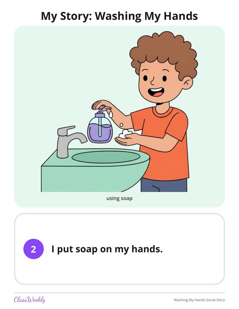 Washing My Hands Social Story