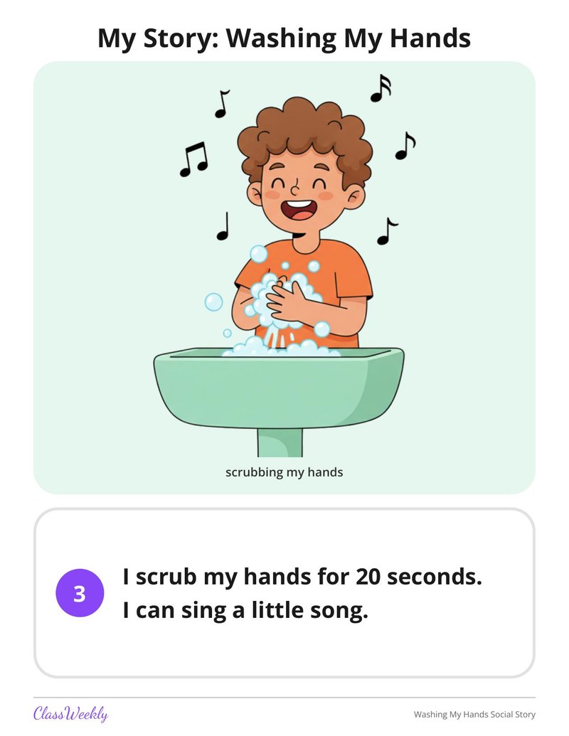 Washing My Hands Social Story