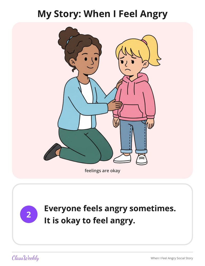 When I Feel Angry Social Story - Page 3