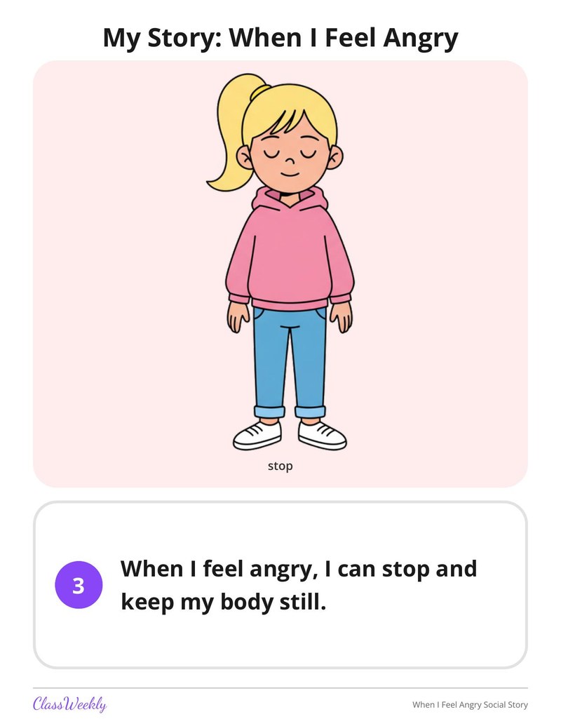 When I Feel Angry Social Story - Page 4