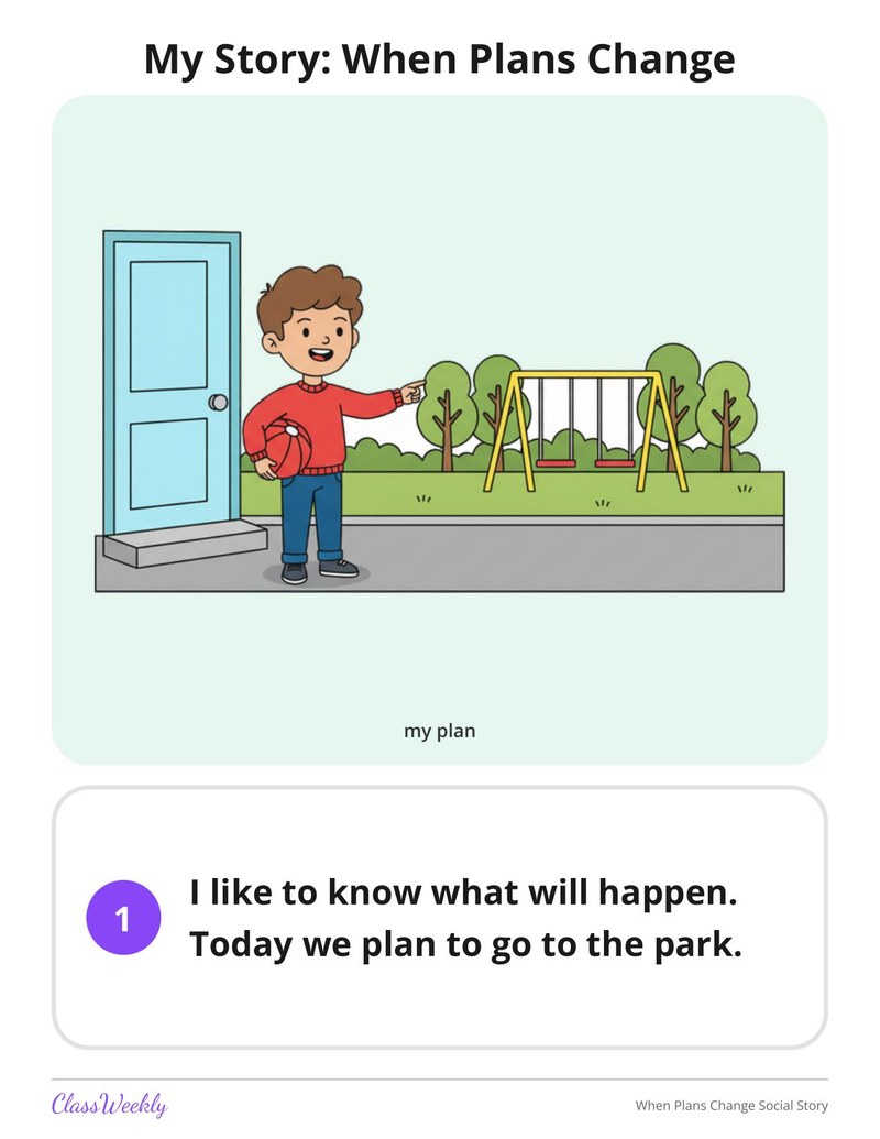 When Plans Change Social Story - Page 2