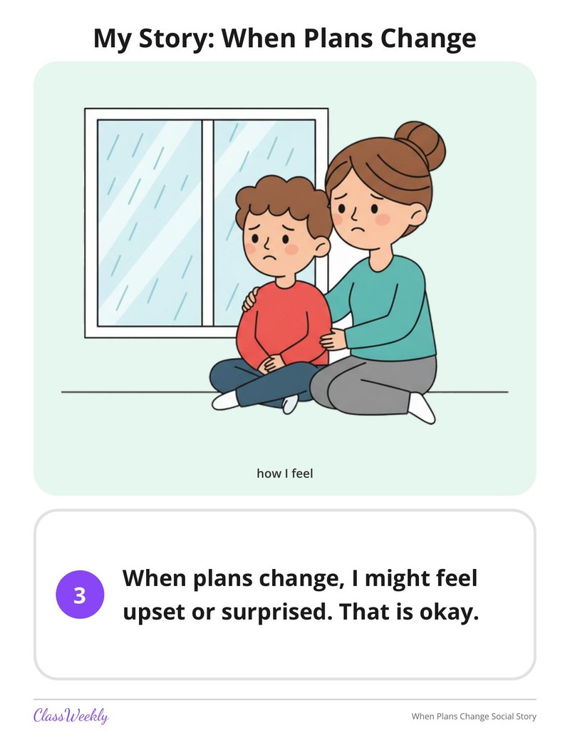 When Plans Change Social Story - Page 4