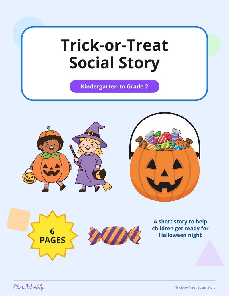 Trick-or-Treat Social Story - Page 1