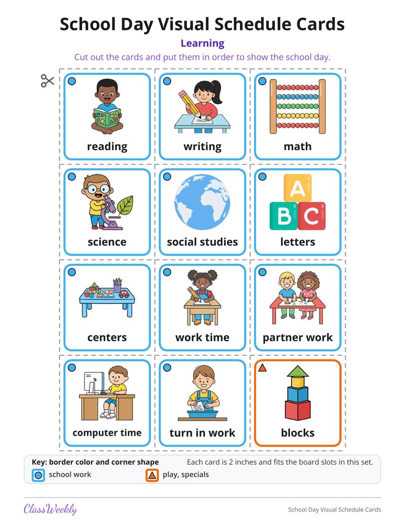 School Day Visual Schedule Cards - Page 3