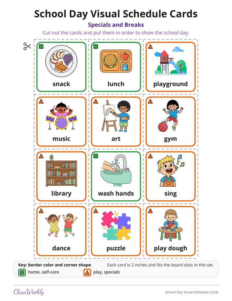 School Day Visual Schedule Cards - Page 4