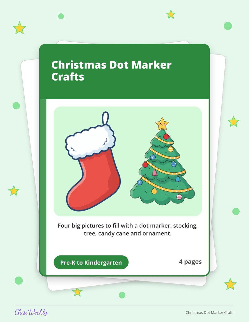 Christmas Dot Marker Crafts - Page 1