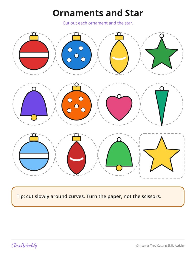 Christmas Tree Cutting Skills Activity - Page 4