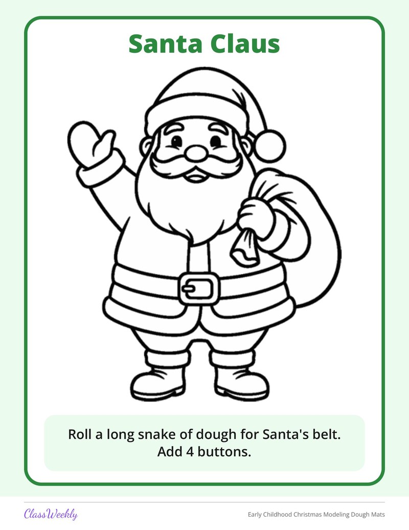 Early Childhood Christmas Modeling Dough Mats - Page 3