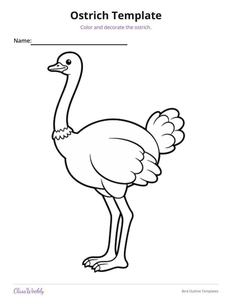 Bird Outline Templates - Page 2