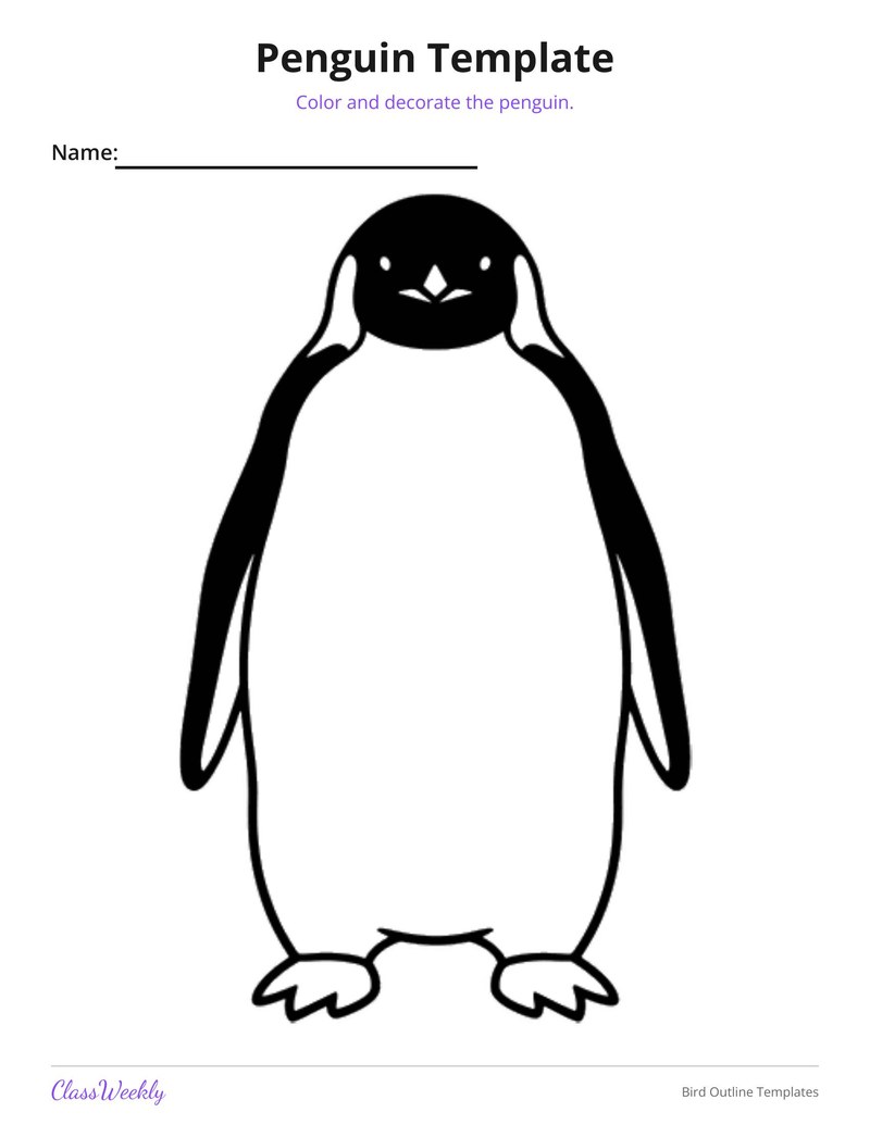Bird Outline Templates - Page 3