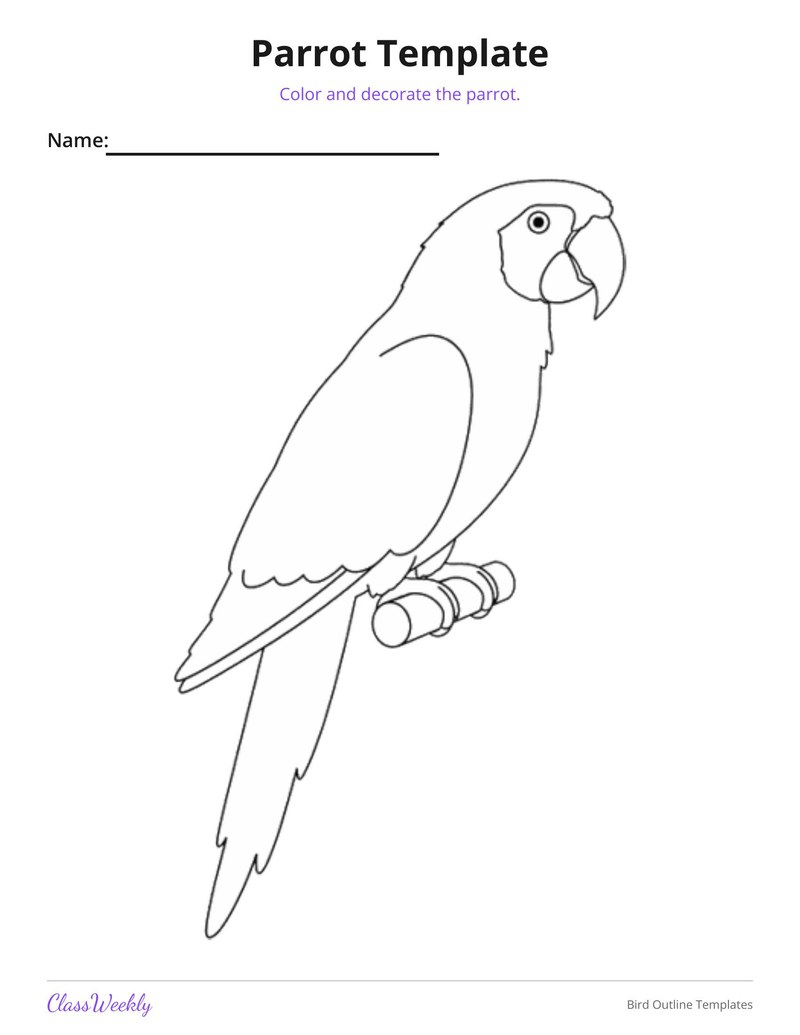 Bird Outline Templates - Page 4