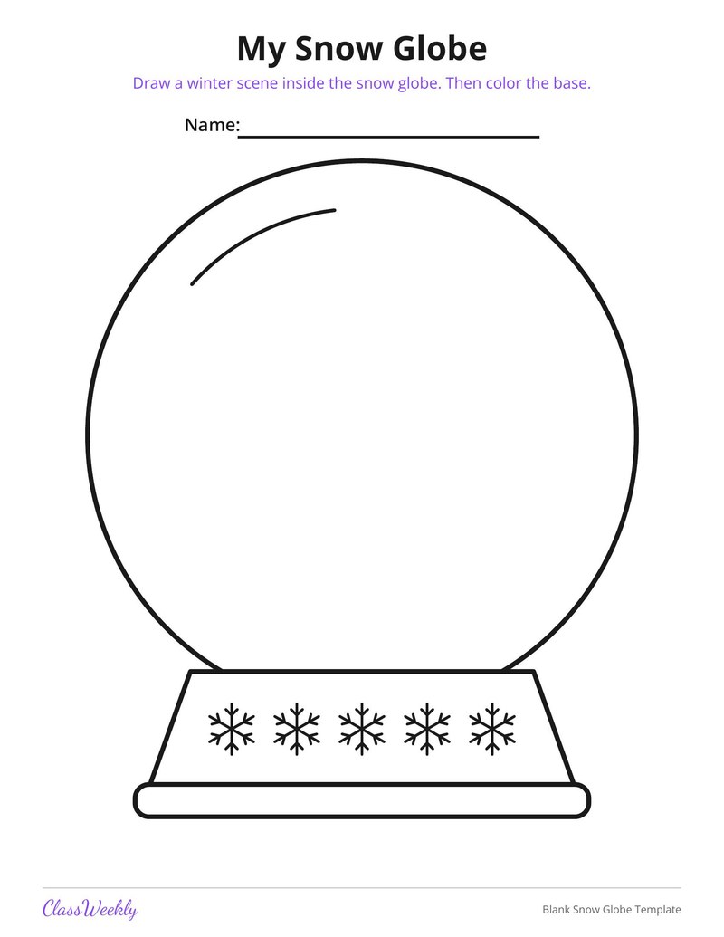 Blank Snow Globe Template - Page 1