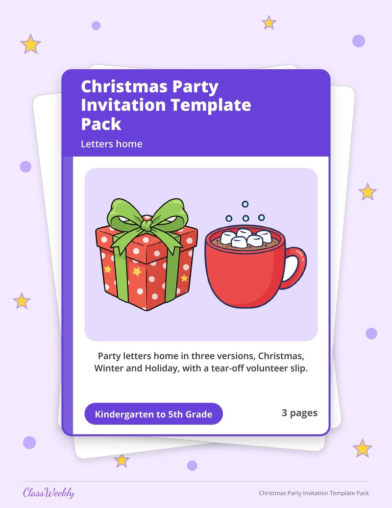 Christmas Party Invitation Template Pack - Page 1