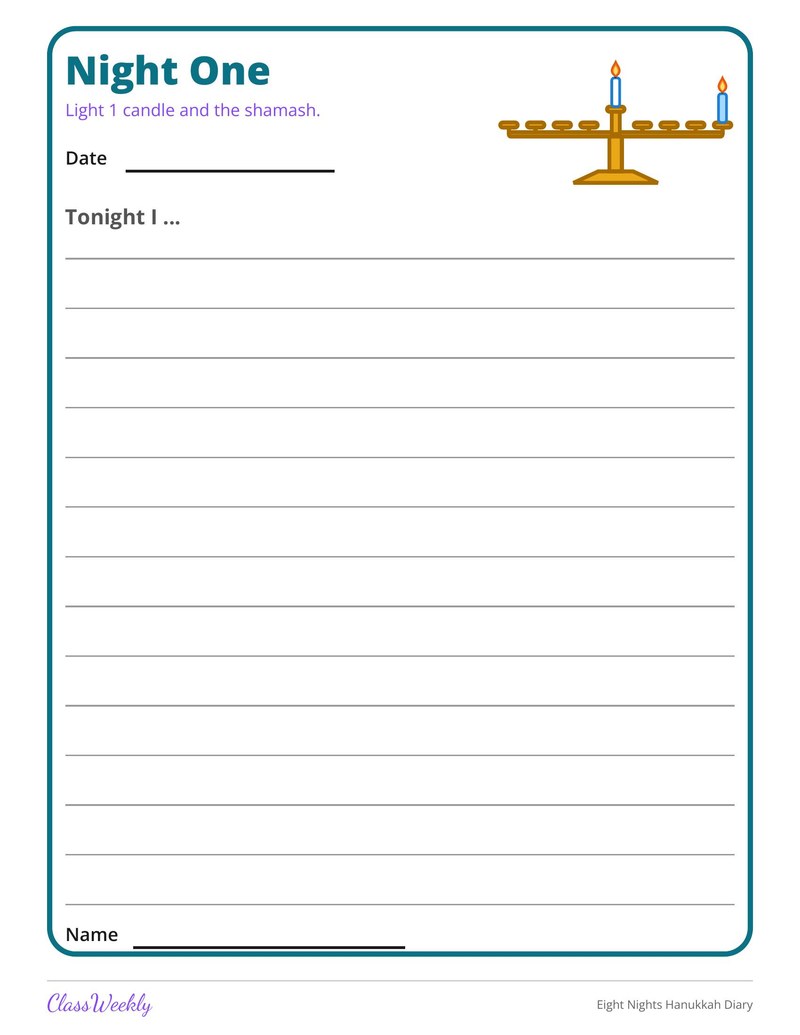 Eight Nights Hanukkah Diary - Page 2