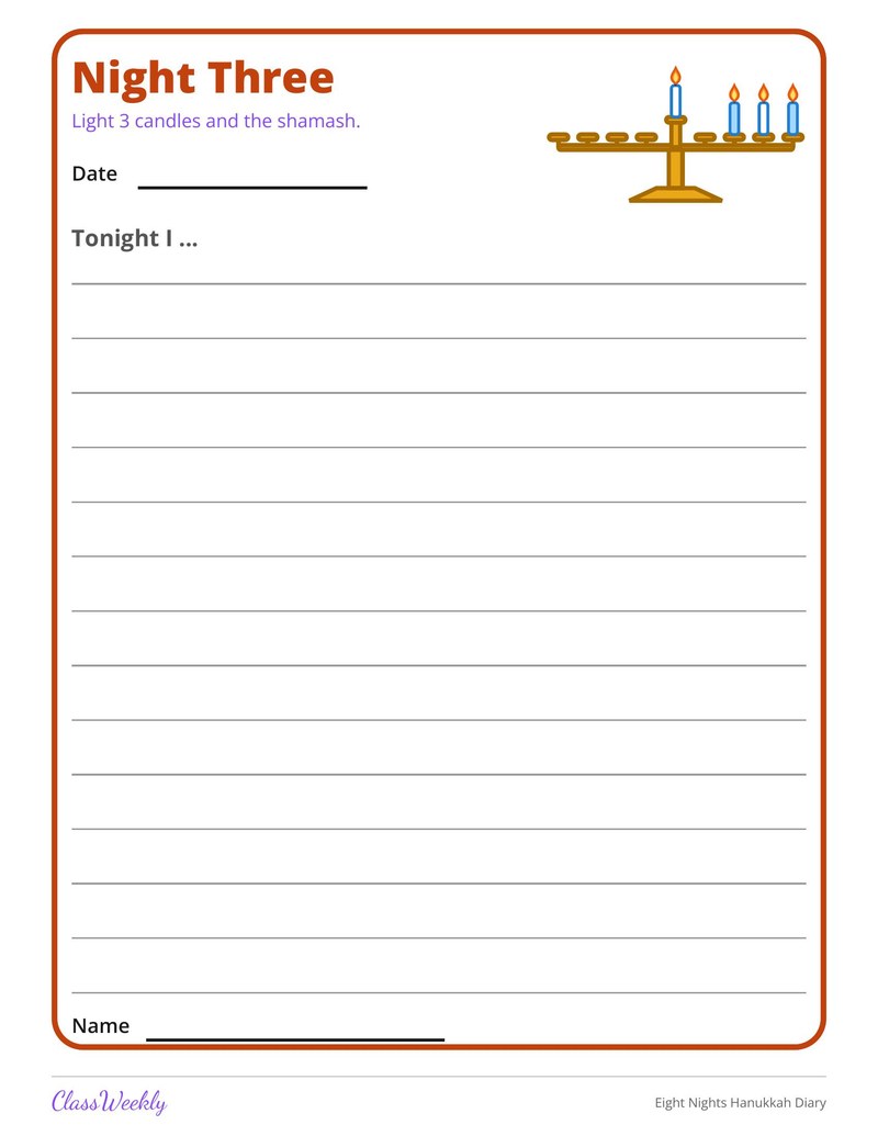 Eight Nights Hanukkah Diary - Page 4