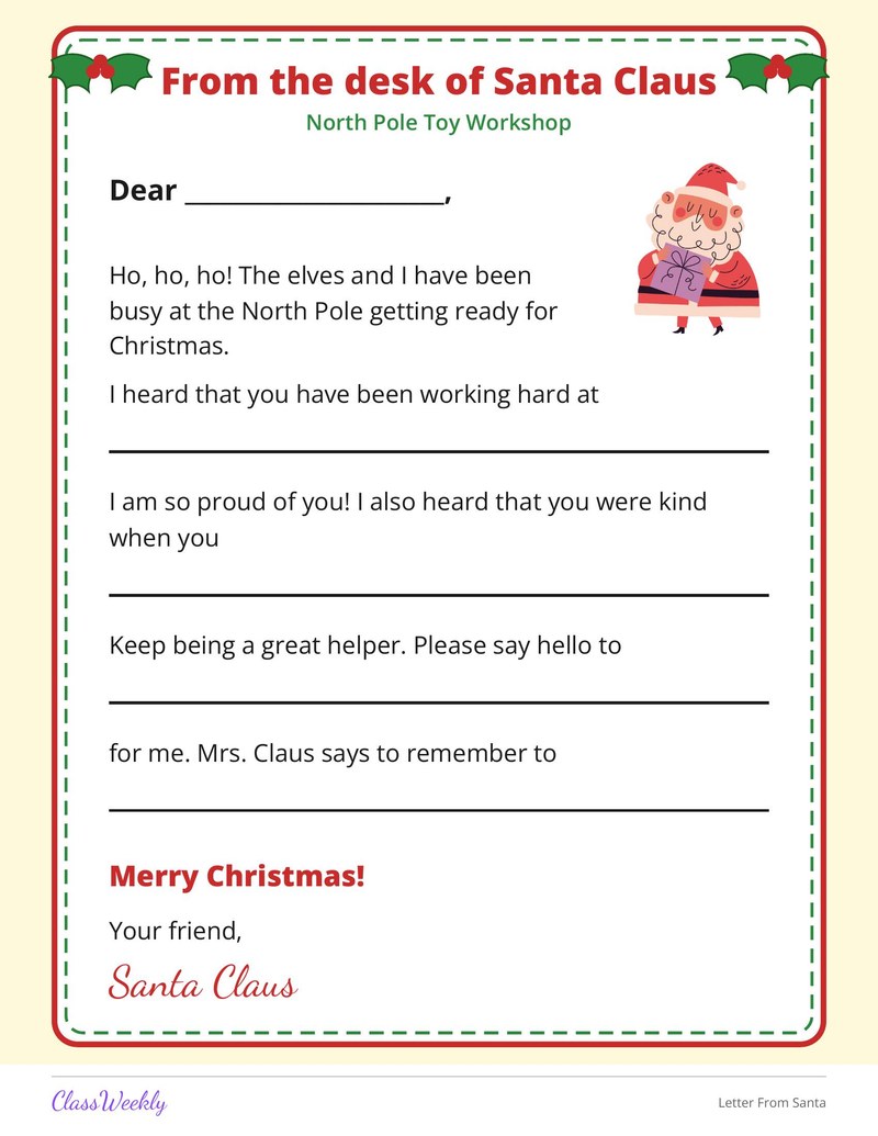 Letter From Santa
