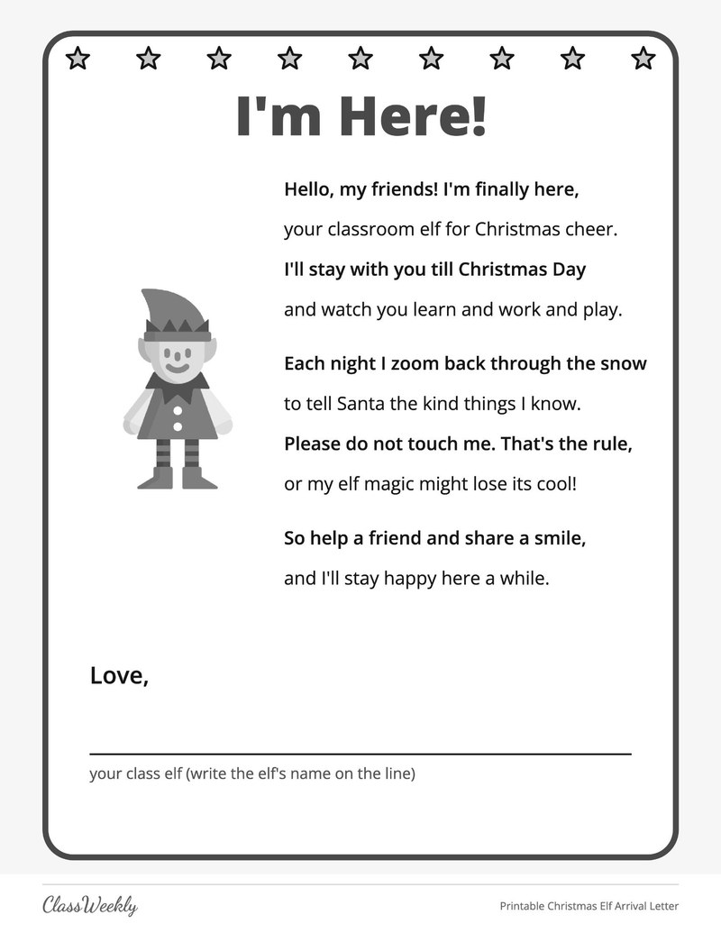 Printable Christmas Elf Arrival Letter - Page 2
