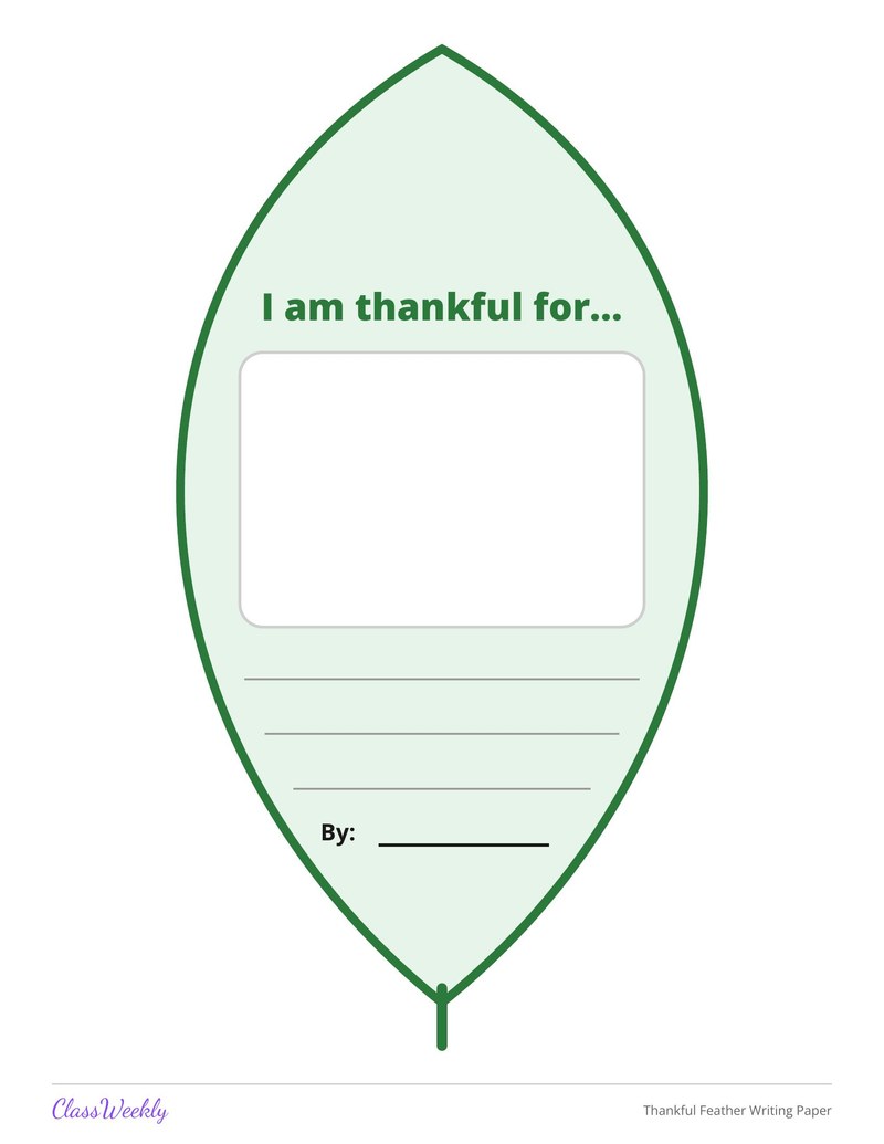 Thankful Feather Writing Paper