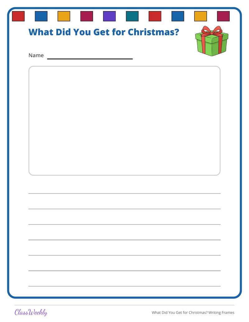 What Did You Get for Christmas? Writing Frames - Page 3