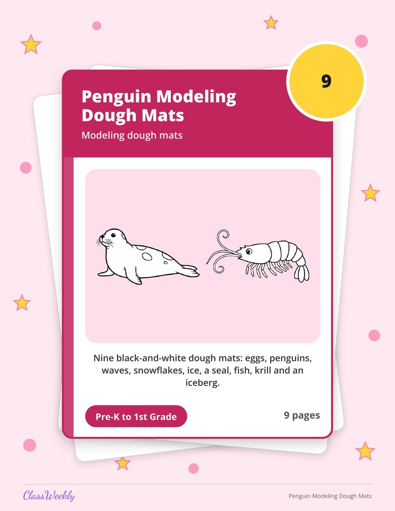 Penguin Modeling Dough Mats - Page 1