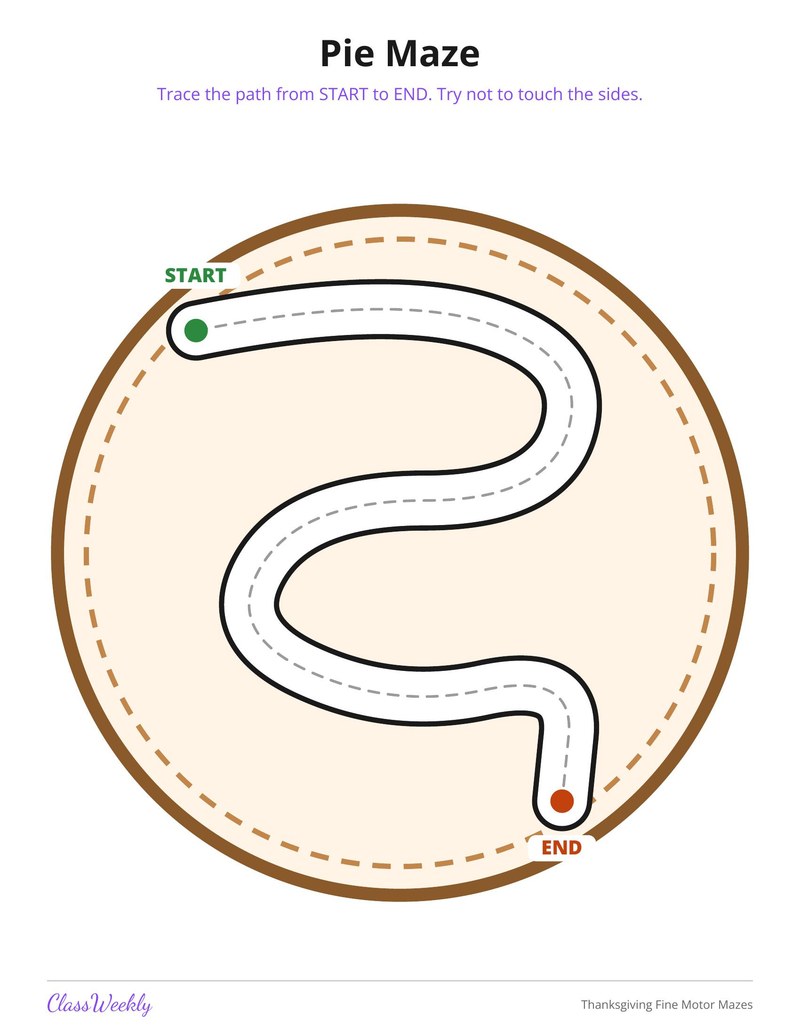 Thanksgiving Fine Motor Mazes - Page 2