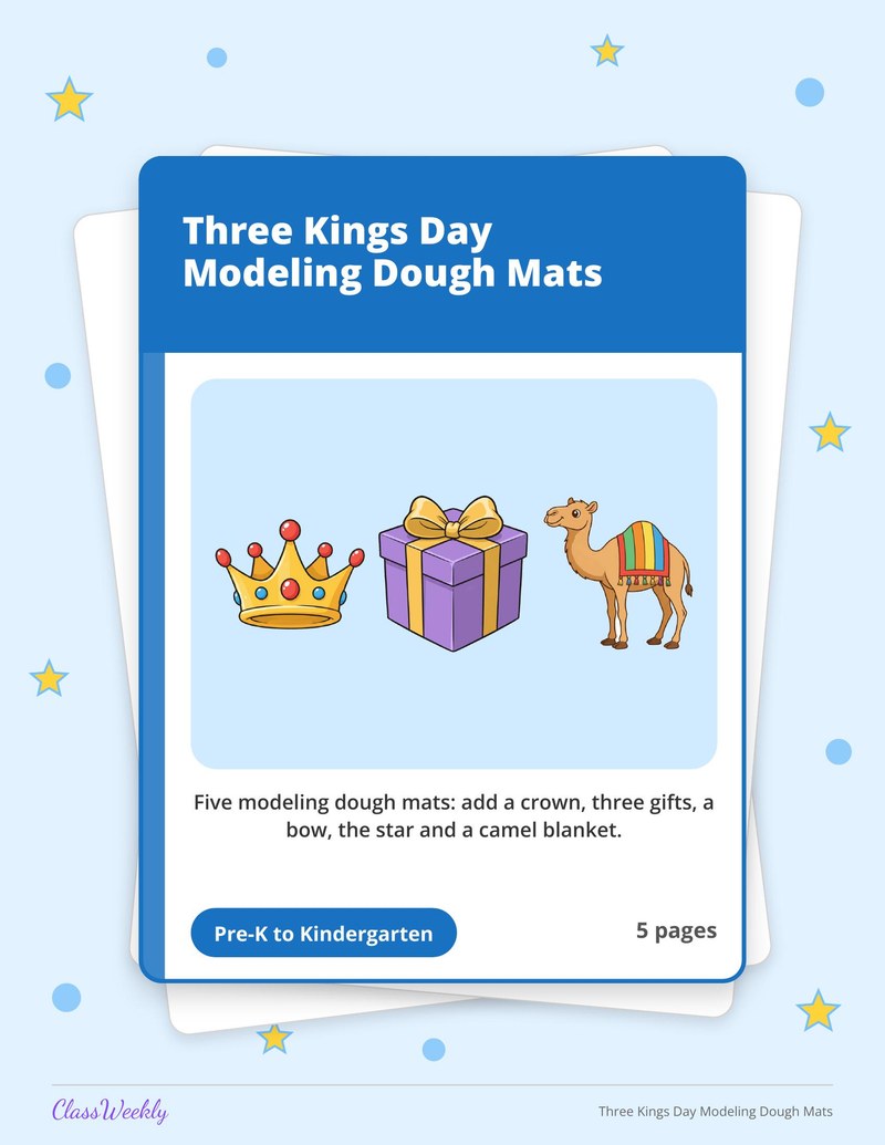 Three Kings Day Modeling Dough Mats - Page 1