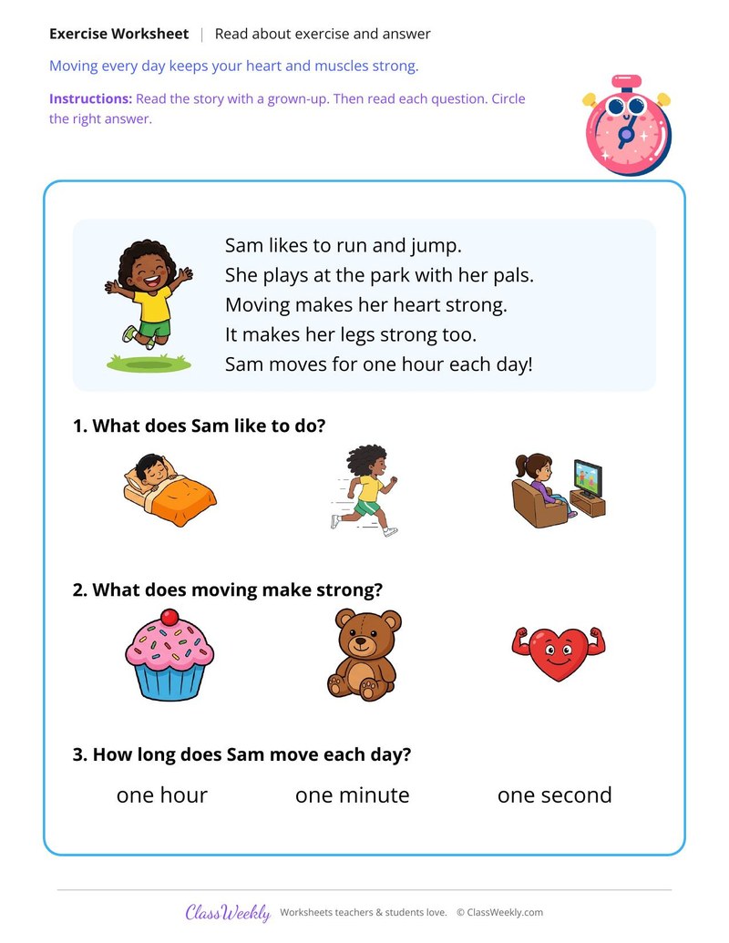 Exercise Every Day, Read and Answer