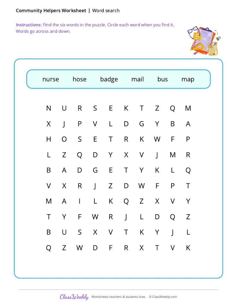 Community Helpers: Cut and paste