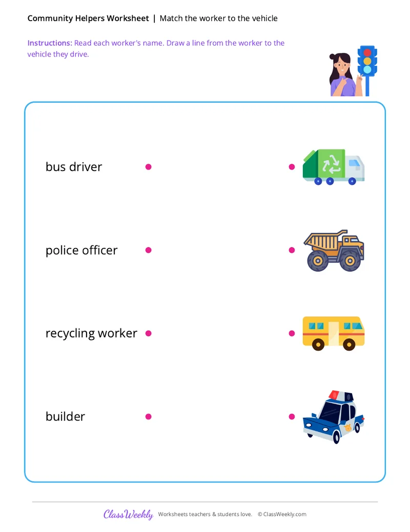 Match the worker to the vehicle