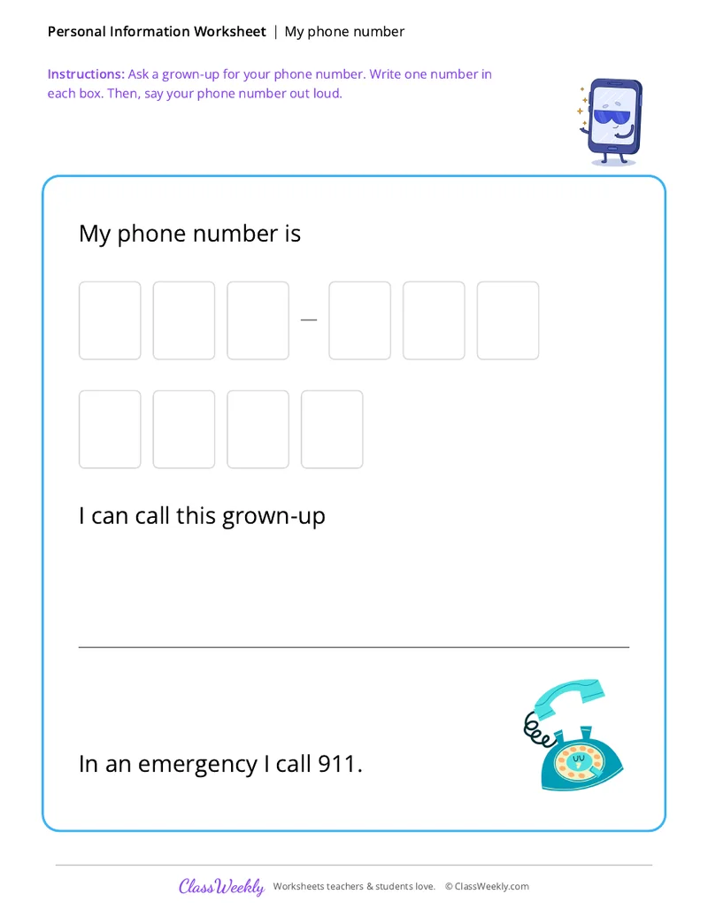 My phone number