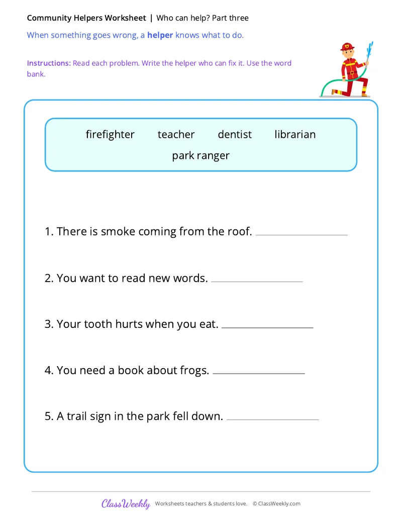 Who can help? Part three