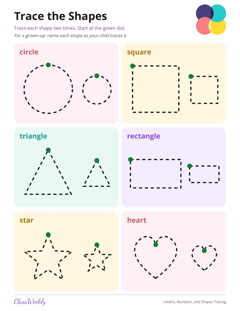 Letters, Numbers, and Shapes Tracing