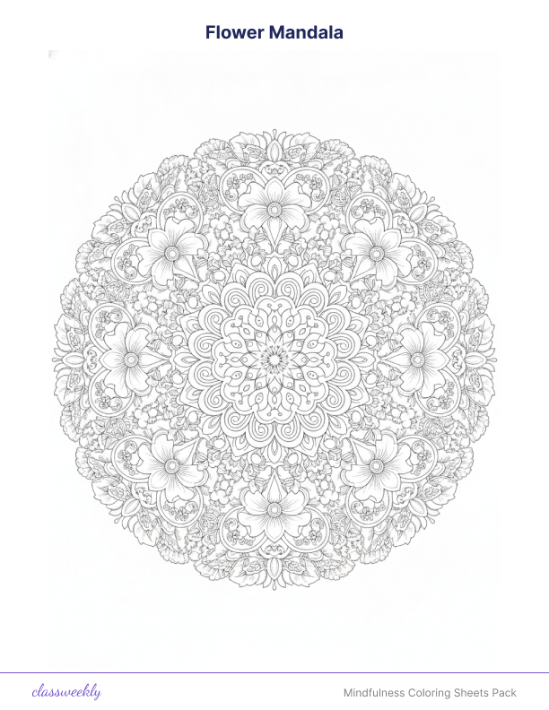 Mindfulness Coloring Sheets Pack
