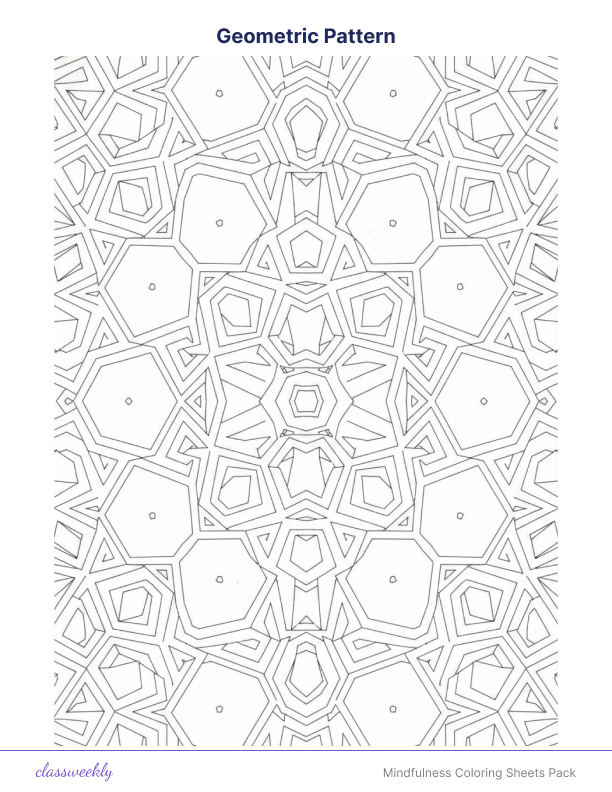 Mindfulness Coloring Sheets Pack