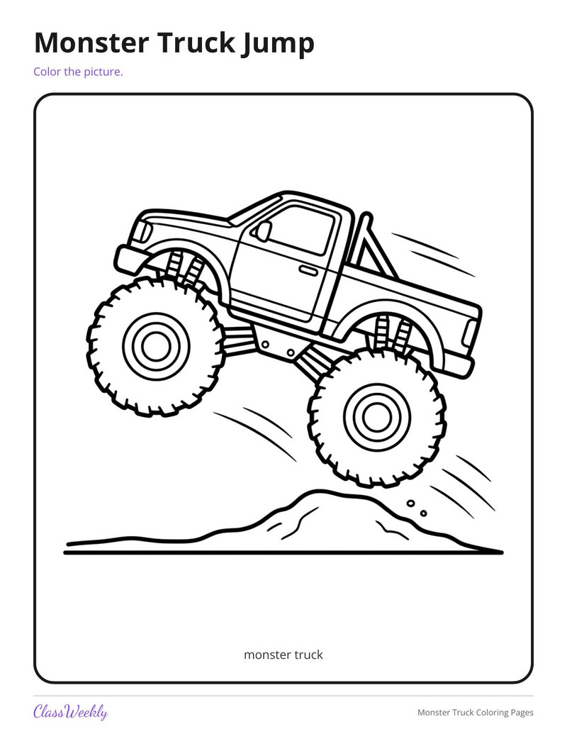Monster Truck Coloring Pages