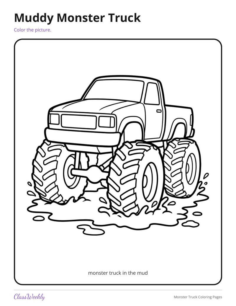 Monster Truck Coloring Pages