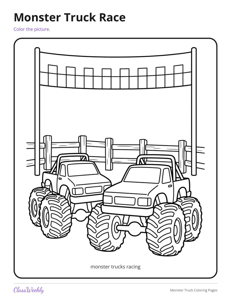 Monster Truck Coloring Pages