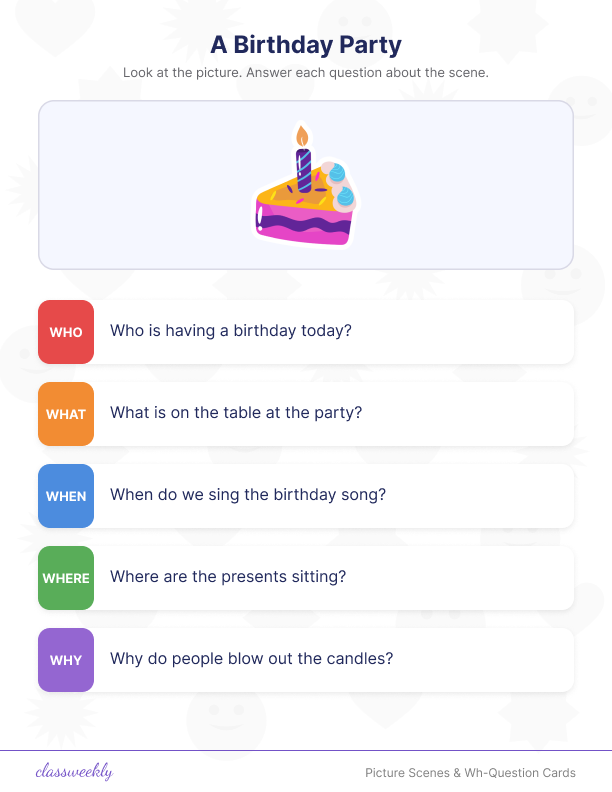 Picture Scenes & Wh-Questions