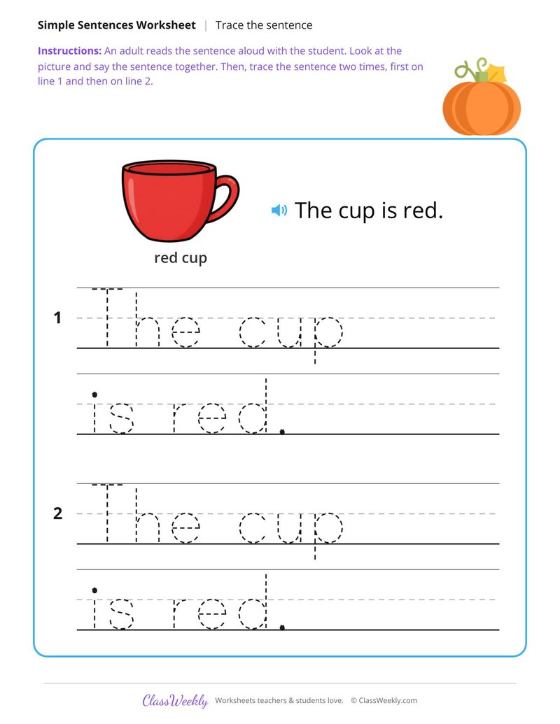 The cup is red