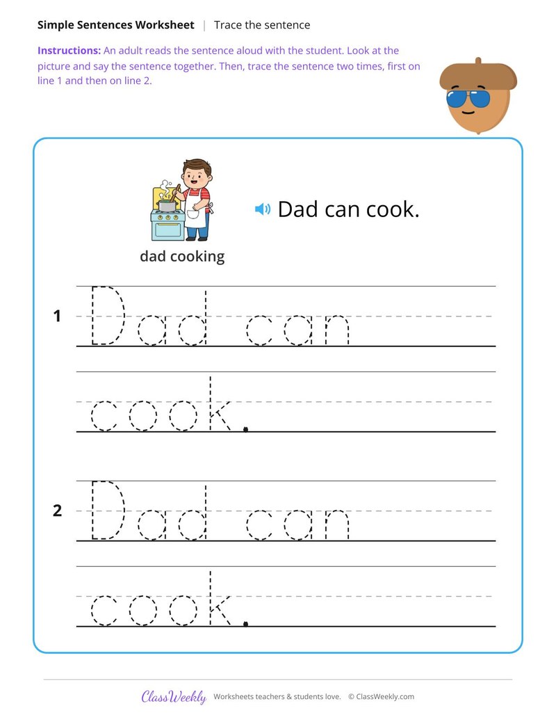 Dad can cook