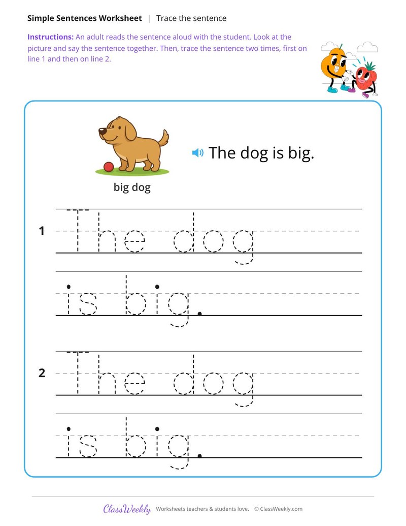 The dog is big