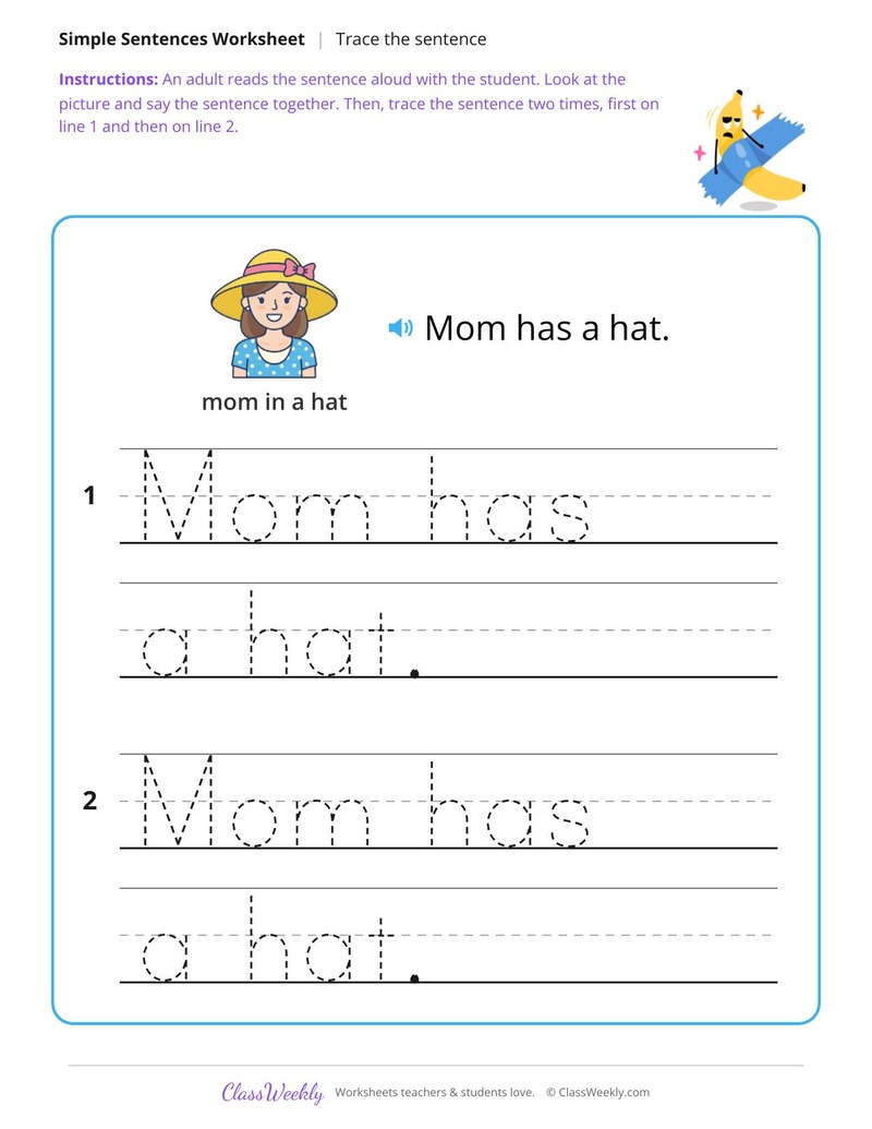 Mom has a hat