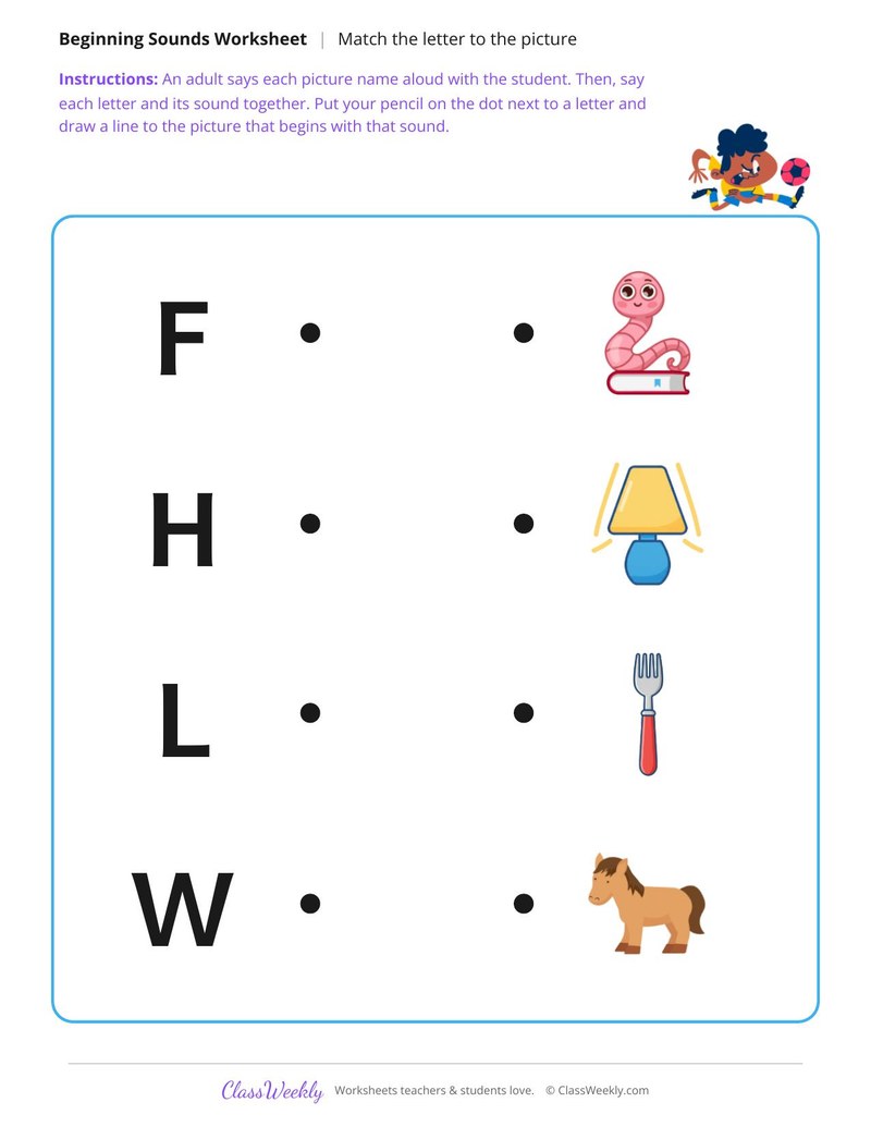 F, H, L and W