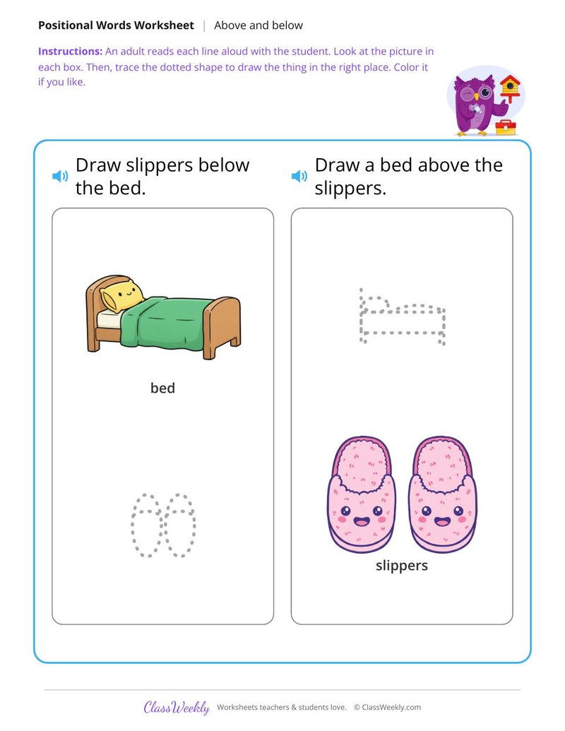 Bed and slippers
