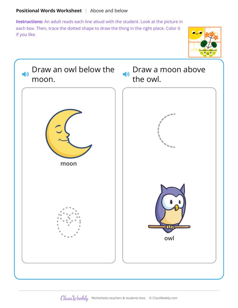Moon and owl